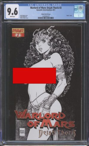 WARLORD OF MARS: DEJAH THORIS #2 – CGC 9.6 NM+ RARE – DF EXCLUSIVE – ARTHUR ADAMS B&W SKETCH VARIANT – 1st APPEARANCE