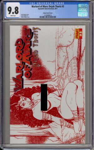 WARLORD OF MARS: DEJAH THORIS #3 - CGC 9.8 NM/M – RARE - ARTHUR ADAMS RISQUE BLOOD RED SKETCH VARIANT