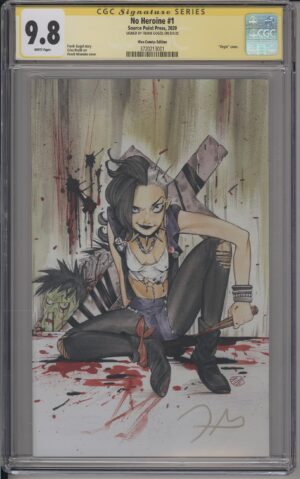 NO HEROINE #1 – CGC 9.8 NM/M – SIGNED BY FRANK GOGOL – PEACH MOMOKO HIVE VIRGIN VARIANT