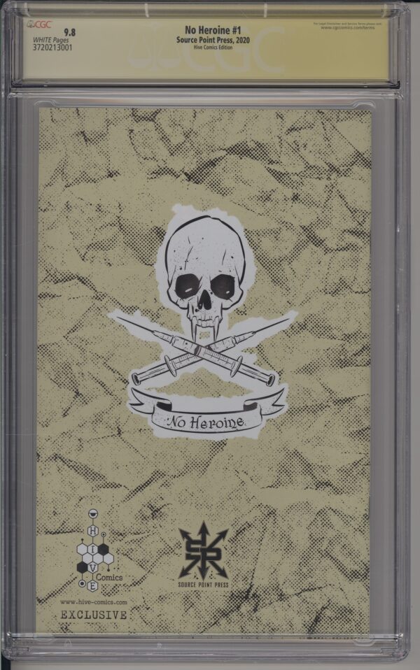 NO HEROINE #1 – CGC 9.8 NM/M – SIGNED BY FRANK GOGOL – PEACH MOMOKO HIVE VIRGIN VARIANT - Image 2