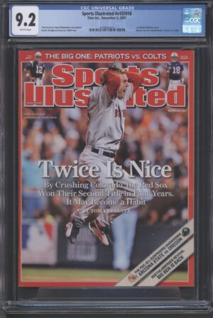 SPORTS ILLUSTRATED #V107 #18 - CGC 9.2 NM- JONATHAN PAPELBON – PATRIOTS VS COLTS