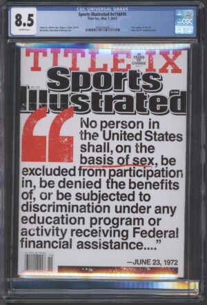 SPORTS ILLUSTRATED #V116 #19 - CGC 8.5 VF+ – LEGACY OF TITLE IX – NINE FOR IX SECTION