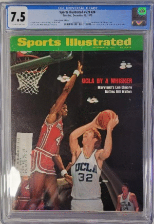 SPORTS ILLUSTRATED #V39 #24 - CGC 7.5 VF- UCLA BY A WHISKER – BILL WALTON – LEN ELMORE