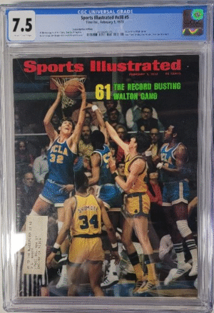 SPORTS ILLUSTRATED #V38 #5 - CGC 7.5 VF- - UCLA BASKETBALL BILL WALTON – NY KNICKS – JOE FRAZIER