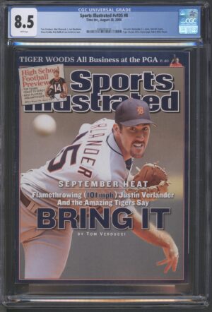 SPORTS ILLUSTRATED #V105 #8 - CGC 8.5 VF+ 1ST JUSTIN VERLANDER COVER – DETROIT TIGERS