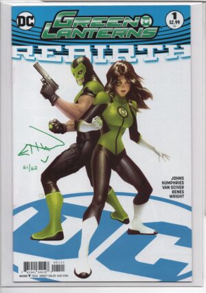 GREEN LANTERNS: REBIRTH #1 – SIGNED BY ETHAN VAN SCIVER – WITH DYNAMIC FORCES COA - NUMBERED