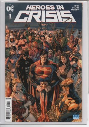 HEROES IN CRISIS #1 – GOLD SIGNATURE SERIES – TOM KING – NUMBERED – WITH DYNAMIC FORCES COA