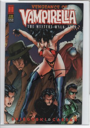 VENGEANCE OF VAMPIRELLA #0 – 1ST PRINT – MYSTERY WALK WRAPAROUND COVER – SIGNED – NUMBERED COA - 1995