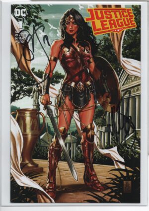 JUSTICE LEAGUE #1 – MARK BROOKS RED ARMOR VARIANT – COMIC SKETCH ART EXCLUSIVE – SIGNED 2X - LIMITED