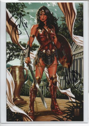 JUSTICE LEAGUE #1 – MARK BROOKS RED ARMOR VIRGIN VARIANT – COMIC SKETCH ART EXCLUSIVE – SIGNED 2X – LIMITED