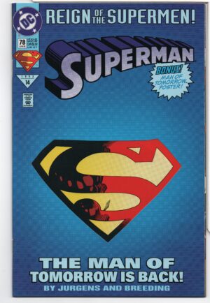 SUPERMAN #78 – COLLECTOR'S EDITION - KEY ISSUE - 1ST APPEARANCE OF CYBORG SUPERMAN - DAN JURGENS - 1993