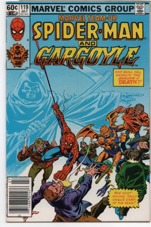 MARVEL TEAM-UP #119 – SPIDER-MAN AND GARGOYLE – KERRY GAMMILL COVER ART – NEWSSTAND VARIANT - 1982