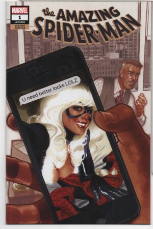 AMAZING SPIDER-MAN #1 - BLACK CAT – ADAM HUGHES COMIC SKETCH ART – KEY ISSUE - 2018
