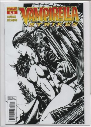 VAMPIRELLA STRIKES #4 – HIGH END – ULTRA LIMITED TO 50 COPIES – BLACK AND WHITE COVER - 2013