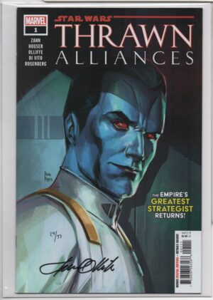 STAR WARS: THRAWN ALLIANCES #1 – SIGNED PATRICK OLLIFFE – ROD REIS COVER – NUMBERED COA - 2024
