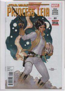 PRINCESS LEIA #1 – KEY ISSUE - SIGNED 2X – TERRY & RACHAEL DODSON – RARE – NUMBERED COA 06:25 – 2015