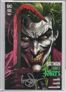 BATMAN: THREE JOKERS #1 – DC BLACK LABEL – SIGNED GEOFF JOHNS – W/COA – JASON FABOK COVER