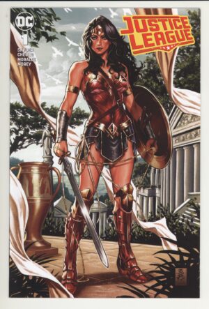 JUSTICE LEAGUE #1 – BROOKS RED ARMOR VARIANT – COMIC SKETCH ART EXCLUSIVE – LIMITED TO 3000