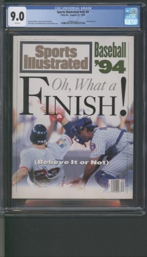1994 SPORTS ILLUSTRATED #V81 #8 – CGC 9.0 VF/NM – BASEBALL STRIKE ‘94 – OH WHAT A FINISH