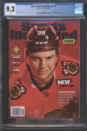 2024 SPORTS ILLUSTRATED #V36 #6 - CGC 9.2 NM- CONNOR BEDARD COVER – YEAR-END - NEWSSTAND