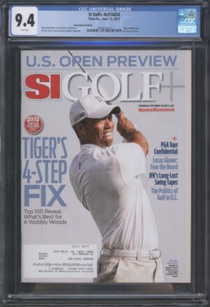2011 SI GOLF #V114 #24 - CGC 9.4 NM – TIGER WOODS COVER – US OPEN PREVIEW – MCILROY - MICKELSON