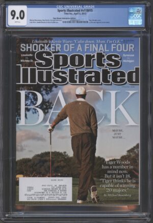 SPORTS ILLUSTRATED #V118 #15 - CGC 9.0 VF/NM – TIGER WOODS REGIONAL COVER – MARCH MADNESS RECAP - 2013