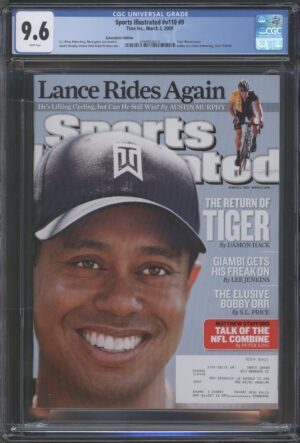 SPORTS ILLUSTRATED #V110 #9 - CGC 9.6 NM+ TIGER WOODS COMEBACK – BOBBY ORR – LANCE ARMSTRONG – JASON GIAMBI