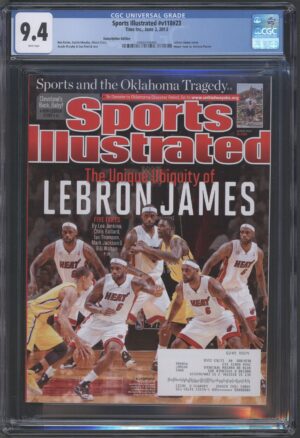 SPORTS ILLUSTRATED #V118 #23 - CGC 9.4 NM – LEBRON JAMES VERSATILITY – MIAMI HEAT VS INDIANA PACERS - 2013