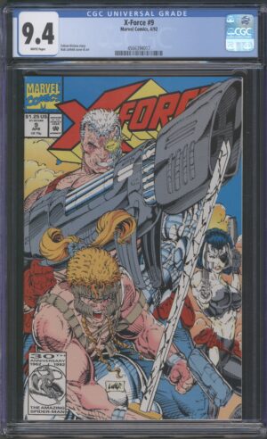 X-FORCE #9 - CGC 9.4 NM – ROB LIEFELD CREATION – DEATH OF MASQUE - 1992