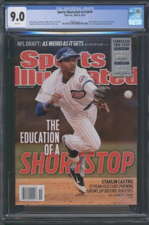 2011 SPORTS ILLUSTRATED #V114 #19 – CGC 9.0 VF/NM – STARLIN CASTRO COVER – NFL DRAFT