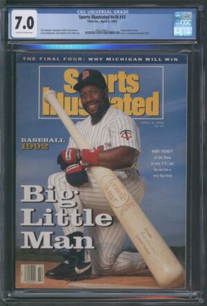 1992 SPORTS ILLUSTRATED #V76 #13 – CGC 7.0 F/VF – KIRBY PUCKET COVER – NCAA FINAL FOUR