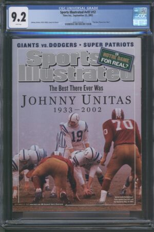 2002 SPORTS ILLUSTRATED #V81 #8 – CGC 9.2 NM – THE BEST THERE EVER WAS – JOHNNY UNITAS
