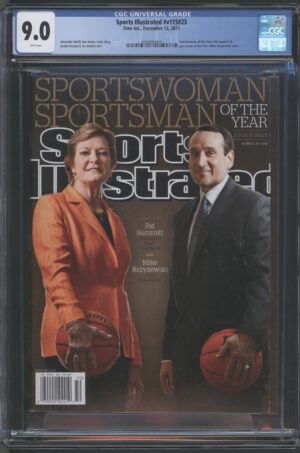 2011 SPORTS ILLUSTRATED #V115 #23 – CGC 9.0 VF/NM – SPORTSWOMAN & SPORTSMAN OF THE YEAR – RARE DUAL RECOGNITION COVER
