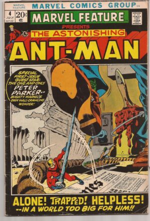 MARVEL FEATURE #4 – KEY ISSUE – HANK PYM BECOMES ANT-MAN AGAIN – HERB TRIMPE COVER - 1972