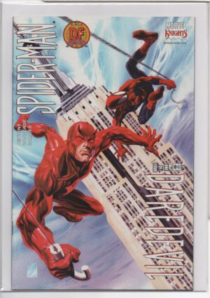DAREDEVIL / SPIDER-MAN #1 – RARE DF EXCLUSIVE - ALEX ROSS VARIANT – NUMBERED COA - 2001