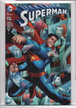 SUPERMAN #50 – DF EXCLUSIVE – AMANDA CONNER CONNECTING COVER – FEATURING HARLEY QUINN - LTD - 2016
