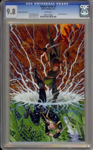 HIGHER EARTH #1 - CGC 9.8 NM/M – MICHAEL GOLDEN INCENTIVE VIRGIN VARIANT – 1 FOR 100 - 2012