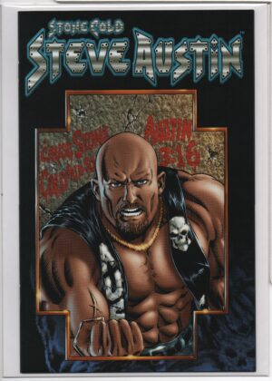 STONE COLD STEVE AUSTIN #1 – DF SUPER ALTERNATE COVER – NUMBERED COA – 1ST PRINT - 1999