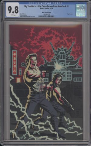 BIG TROUBLE IN LITTLE CHINA / ESCAPE FROM NEW YORK #1 - CGC 9.8 NM/M – BELANGER AND CHO WET VARIANT - 2016