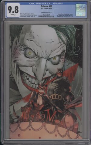 BATMAN #50 - CGC 9.8 NM/M - BLOODY JOKER VIRGIN VARIANT – CSA SDCC EXCLUSIVE – CLAY MANN - LTD - 2018