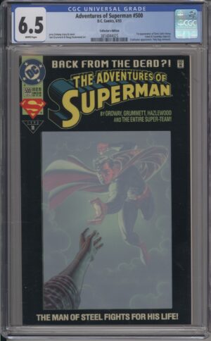 ADVENTURES OF SUPERMAN #500 - CGC 6.5 F+ KEY ISSUE – 1ST CYBORG SUPERMAN AND ERADICATOR - 1993