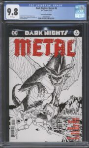 DARK NIGHTS: METAL #6 - CGC 9.8 NM/M – FRIED PIE – CLIFF CHIANG B&W VARIANT - KEY