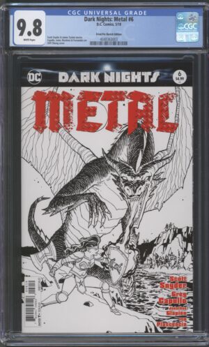 DARK NIGHTS: METAL #6 - CGC 9.8 NM/M – FRIED PIE – CLIFF CHIANG B&W VARIANT - KEY