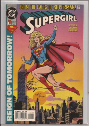 SUPERGIRL #1 – SIGNED JUNE BRIGMAN – NUMBERED COA – 1ST APPEARANCE – ORIGIN OF SUPERGIRL - 1994