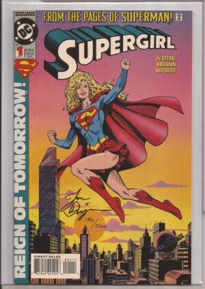 SUPERGIRL #1 – SIGNED JUNE BRIGMAN – NUMBERED COA – 1ST APPEARANCE – ORIGIN OF SUPERGIRL - 1994