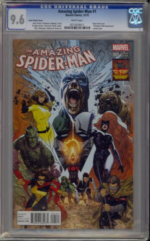 AMAZING SPIDER-MAN #1 - CGC 9.6 NM+ – RYAN SOOK INHUMAN 50TH ANNIVERSARY VARIANT - 2015