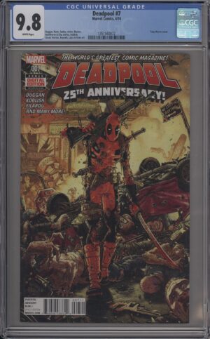 DEADPOOL #7 - CGC 9.8 NM/M – 25TH ANNIVERSARY EDITION – KEY ISSUE – TONY MOORE COVER - 2016
