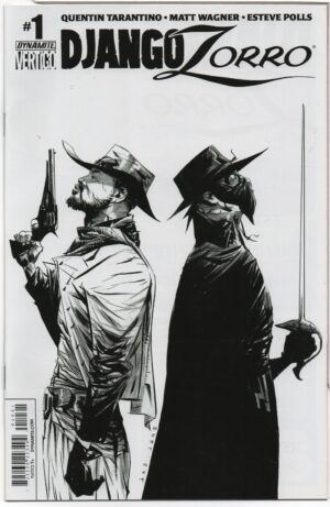 DJANGO / ZORRO #1 – B&W RETAILER INCENTIVE VARIANT – 1 FOR 50 – JAE LEE COVER - 2014