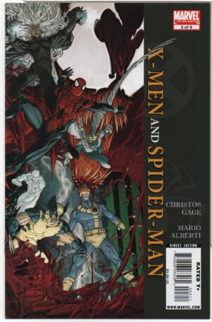 X-MEN AND SPIDER-MAN #3 – CHRISTOS GAGE – MARIO ALBERTI COVER – 1ST PRINT - 2009