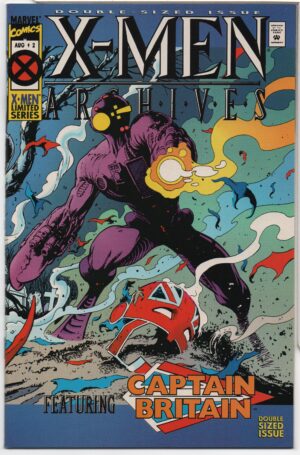 X-MEN ARCHIVES: CAPTAIN BRITAIN #2 – REPRINTS EARLY CAPTAIN BRITAIN – ALAN DAVIS COVER - 1995